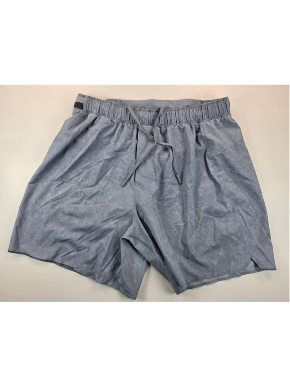 Lululemon Lab Surge Shorts Mens 6” Lined Onyx Blue Black Tidal Wash Running